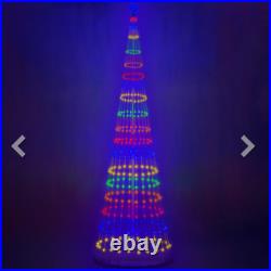 12' Multicolor LED Light Show Christmas Tree Animated Outdoor Decoration New