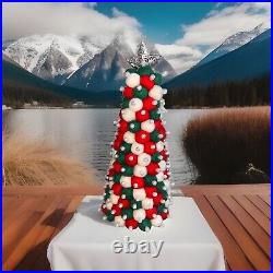 12 Tall Custom One of a Kind Handmade Felt Wool Pom-Pom Christmas Tree Holiday 12 Tall Custom One of a Kind Handmade Felt Wool Pom-Pom Christmas Tree Holiday