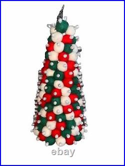 12 Tall Custom One of a Kind Handmade Felt Wool Pom-Pom Christmas Tree Holiday 12 Tall Custom One of a Kind Handmade Felt Wool Pom-Pom Christmas Tree Holiday