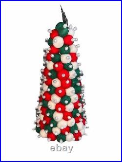 12 Tall Custom One of a Kind Handmade Felt Wool Pom-Pom Christmas Tree Holiday 12 Tall Custom One of a Kind Handmade Felt Wool Pom-Pom Christmas Tree Holiday