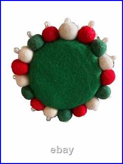 12 Tall Custom One of a Kind Handmade Felt Wool Pom-Pom Christmas Tree Holiday 12 Tall Custom One of a Kind Handmade Felt Wool Pom-Pom Christmas Tree Holiday