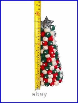 12 Tall Custom One of a Kind Handmade Felt Wool Pom-Pom Christmas Tree Holiday 12 Tall Custom One of a Kind Handmade Felt Wool Pom-Pom Christmas Tree Holiday