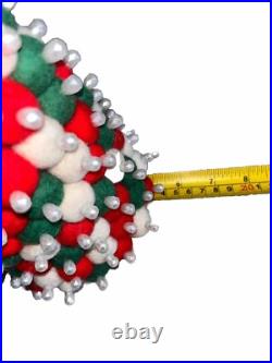 12 Tall Custom One of a Kind Handmade Felt Wool Pom-Pom Christmas Tree Holiday 12 Tall Custom One of a Kind Handmade Felt Wool Pom-Pom Christmas Tree Holiday
