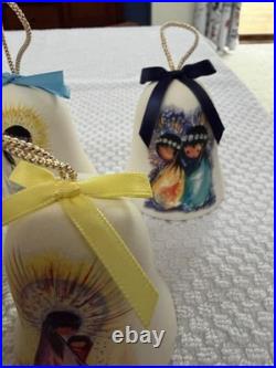 12 Vintage De Grazia Pottery Annual Limited Edition Hanging Ornament Bells