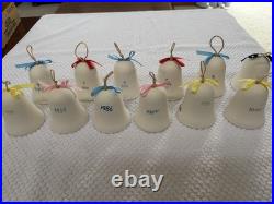 12 Vintage De Grazia Pottery Annual Limited Edition Hanging Ornament Bells