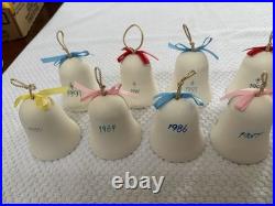 12 Vintage De Grazia Pottery Annual Limited Edition Hanging Ornament Bells