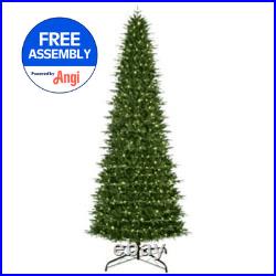 12 ft Pre-Lit Sheridan Sure-Lit Pole Slim Pine Christmas Tree, 800 Color-Changin