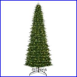 12 ft Pre-Lit Sheridan Sure-Lit Pole Slim Pine Christmas Tree, 800 Color-Changin