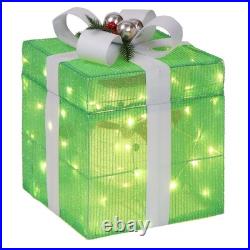 12in Motorized Pop-up Gift Box with Snowman, Outdoor Christmas Decorations w Motor