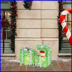 12in Motorized Pop-up Gift Box with Snowman, Outdoor Christmas Decorations w Motor