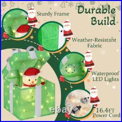 12in Motorized Pop-up Gift Box with Snowman, Outdoor Christmas Decorations w Motor