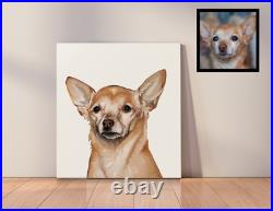 12x12 Pet Portrait Custom From Photo Hand-Painted Acrylic Canvas Dog Cat 12x12 Pet Portrait Custom From Photo Hand-Painted Acrylic Canvas Dog Cat