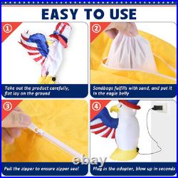 13FT 4Th of July Decorations Outdoor, Patriotic Inflatable Eagle Decoration, Ind