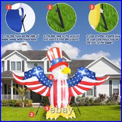13FT 4Th of July Decorations Outdoor, Patriotic Inflatable Eagle Decoration, Ind