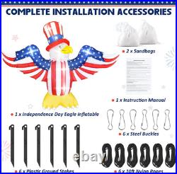 13FT 4Th of July Decorations Outdoor, Patriotic Inflatable Eagle Decoration, Ind