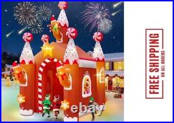 13FT Christmas Inflatable Archway with LED Light, Large Gingerbread Man Tunne