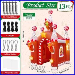 13FT Christmas Inflatable Archway with LED Light, Large Gingerbread Man Tunne 13FT Christmas Inflatable Archway with LED Light, Large Gingerbread Man Tunne