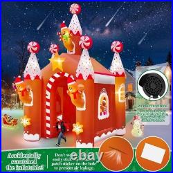 13FT Christmas Inflatable Archway with LED Light, Large Gingerbread Man Tunne