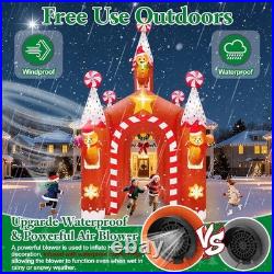 13FT Christmas Inflatable Archway with LED Light, Large Gingerbread Man Tunne