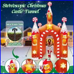 13FT Christmas Inflatable Archway with LED Light, Large Gingerbread Man Tunne