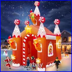 13FT Christmas Inflatable Archway with LED Light, Large Gingerbread Man Tunne