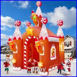 13FT Christmas Inflatable Archway with LED Light, Large Gingerbread Man Tunne