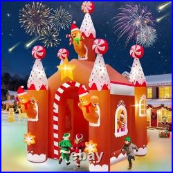 13FT Christmas Inflatable Archway with LED Light, Large Gingerbread Man Tunne