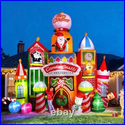 13.5 FT Christmas Inflatables Candy Castle Christmas 2025 NEW LED
