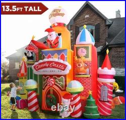 13.5 FT Tall Candy Castle Christmas Inflatables Outdoor Decorations, Blow Up