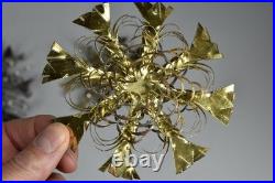 13 Vintage Aluminum Snowflake Christmas Tree Ornaments OOAK Handmade MCM Metal