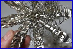 13 Vintage Aluminum Snowflake Christmas Tree Ornaments OOAK Handmade MCM Metal