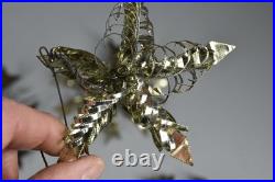 13 Vintage Aluminum Snowflake Christmas Tree Ornaments OOAK Handmade MCM Metal