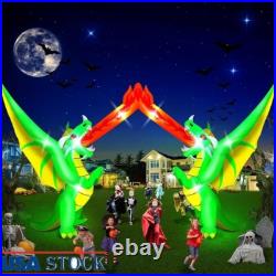 14FT Halloween Inflatables Fire-Breathing Dragon Arch Inflatable Outdoor Green