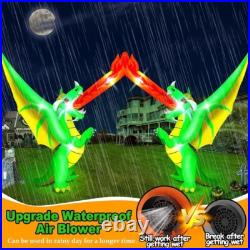 14FT Halloween Inflatables Fire-Breathing Dragon Arch Inflatable Outdoor Green