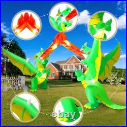 14FT Halloween Inflatables Fire-Breathing Dragon Arch Inflatable Outdoor Green