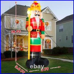 14FT Lighted Nutcracker Christmas Inflatable Yard Decoration for Holidays