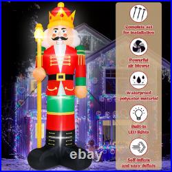 14FT Lighted Nutcracker Christmas Inflatable Yard Decoration for Holidays