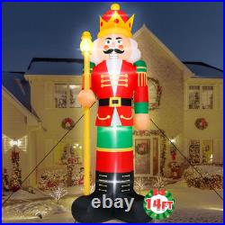 14FT Lighted Nutcracker Christmas Inflatable Yard Decoration for Holidays