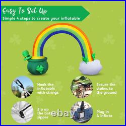14Ft St. Patrick's Inflatable Rainbow Arch with LED Cauldron for Yard Decor 14Ft St. Patrick's Inflatable Rainbow Arch with LED Cauldron for Yard Decor