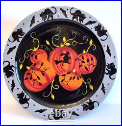 14 1/2 Halloween Gates Ware Round Witch Platter Showpiiece. 14 1/2 Diam