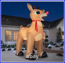 14' Christmas Light Inflatable Colossal Rudolph The Red Nosed Reindeer with Scarf 14' Christmas Light Inflatable Colossal Rudolph The Red Nosed Reindeer with Scarf