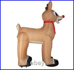 14' Christmas Light Inflatable Colossal Rudolph The Red Nosed Reindeer with Scarf 14' Christmas Light Inflatable Colossal Rudolph The Red Nosed Reindeer with Scarf