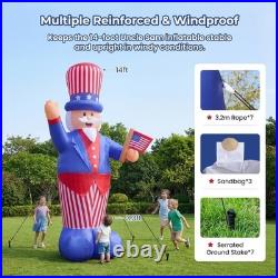 14 Ft Giant Uncle Sam Inflatable 4th Of July Yard Outdoor Decorations Clearance
