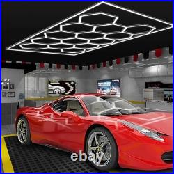 14 Grid Hexagon Garage Light System Honeycomb Hex LED Light for Garage Gym 6500K