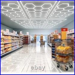 14 Grid Hexagon Garage Light System Honeycomb Hex LED Light for Garage Gym 6500K
