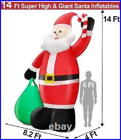 14ft Giant Christmas Inflatable Decoration Outdoor Santa Claus with Gift Bag