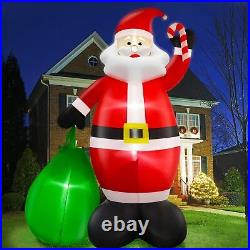 14ft Giant Christmas Inflatable Decoration Outdoor Santa Claus with Gift Bag