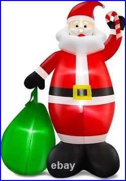 14ft Giant Christmas Inflatable Decoration Outdoor Santa Claus with Gift Bag