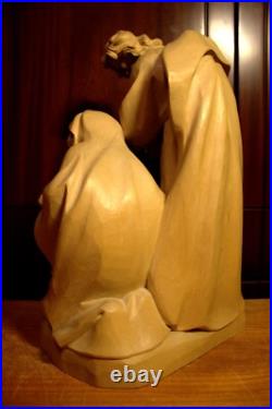 15 Hand Carved Wood Block Nativity Set Scene Holy Family Jesus Statue Figure