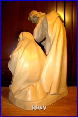 15 Hand Carved Wood Block Nativity Set Scene Holy Family Jesus Statue Figure